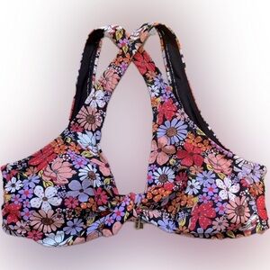 Time & Tru Floral Bikini  Top